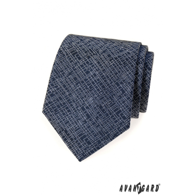 Dunkelblaue Krawatte mit modernem Muster