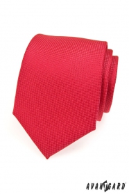 Rote Herren Krawatte mit feiner Struktur