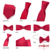 Glatte einfarbige rote Krawatte - Breite 5 cm
